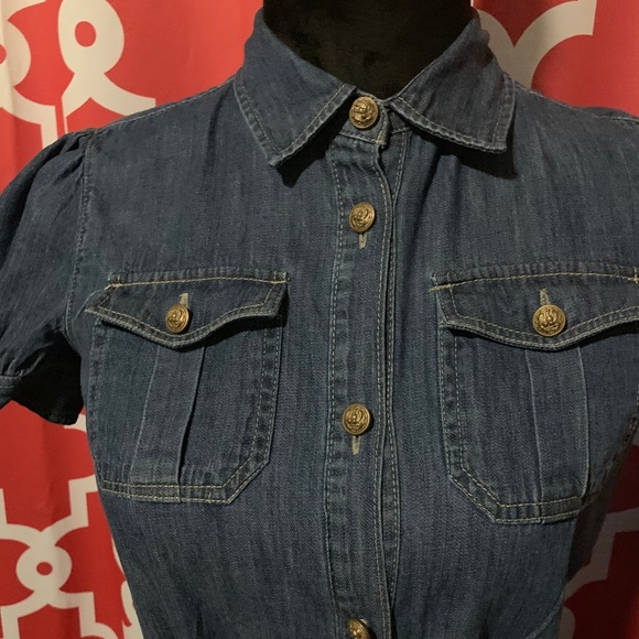 POLO RALPH LAUREN GIRLS JEAN DRESS - Picture 4 of 4